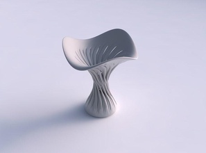 vase en forme de sablier tordu la structure musculaire ondulé haut maison les muscles décor 3d print model - Mito3D