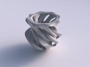 vaso funil interseção cortes torcido espremido casa decoração 3d print model - Mito3D