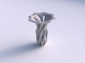 vaso dentro do funil de intersecção através cortes alargado superior a casa no interior alargaram-se topo decoração 3d print model - Mito3D