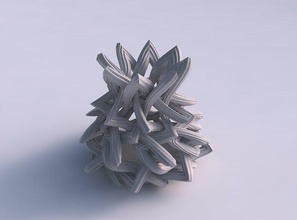 vase interlacing Gitter extrudiert Linien gequetscht Haus gepresste Dekor 3d print model - Mito3D