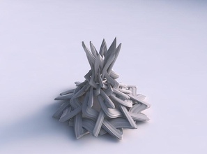 vase entrelacement treillis extrudé lignes étiré maison décor 3d print model - Mito3D