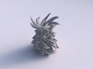 vase interlacing Gitter extrudiert Linien wellig top Haus Dekor 3d print model - Mito3D