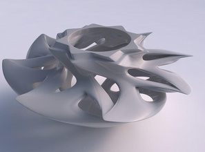 vase lotus lisse coupes pressé tordu maison décor 3d print model - Mito3D