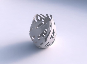 vazo düşük hacimli sarmal keser ev hantal helix dekor 3d print model - Mito3D