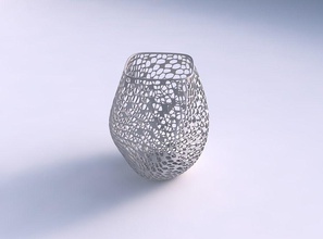 vase low bulky helix dense twisted organic lattice house decor 3d print model - Mito3D