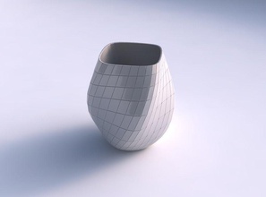 vazo düşük hacimli sarmal bozuk ızgara plakaları ev hantal helix kılavuz dekor 3d print model - Mito3D