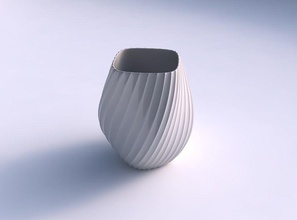 vaso ingombrante elica estruso verticale linee casa arredamento 3d print model - Mito3D