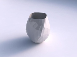 vase low bulky helix low-polygon house polygon decor 3d print model - Mito3D
