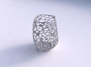 florero voluminoso hélice retorcido denso orgánico enrejado casa decoración 3d print model - Mito3D