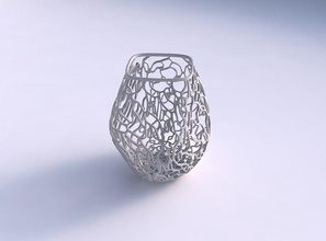 vaso volumoso hélice torcido enredado treliça casa decoração 3d print model - Mito3D