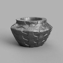 vase mecha vase maison mecanique déco décor plante intérieur conception maison 3d print model - Mito3D
