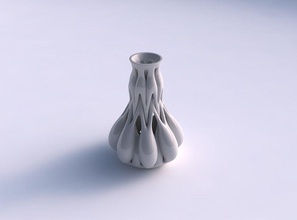 vase moyen entrelacement lignes effilé 2 maison décor 3d print model - Mito3D