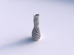 vase medium intertwining lines twisted tapered wavy house decor 3d print model - Mito3D