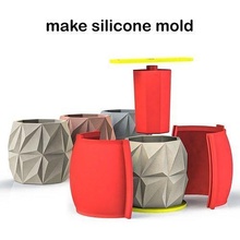 vaso exterior apoia silicone mofo acessórios ako3d 3dprint 3dmodel concreto molde silício pla arte casa negócio panela plantador 3d print model - Mito3D