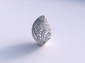 vaso ovale 2 rami contorti pimp up top casa il twisted i arredamento 3d print model - Mito3D