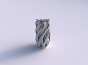 vaso ovale intersezione attraverso tagli eccentrici casa il incrocio i eccentrico arredamento 3d print model - Mito3D