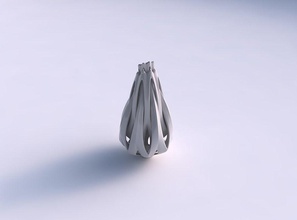 vazo oval kavşak düşünce uzun üst keser ev dekor 3d print model - Mito3D
