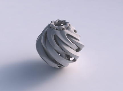 Vase Oval Überschneidung schneidet verdrehte gedrückt Haus Dekor 3d print model - Mito3D