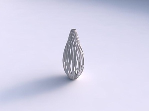vase oval glatte Schnitte langen Hals Haus glatt lange Dekor 3d print model - Mito3D