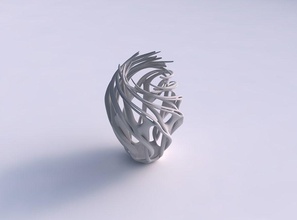 vase oval gedrehten Zweigen pimp up top Haus twisted Niederlassungen bis Dekor 3d print model - Mito3D