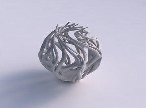 vaso ovale rami contorti spremuto casa il twisted i arredamento 3d print model - Mito3D