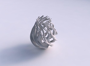 vaso ovale rami contorti vasta centro casa il twisted i ampia medio arredamento 3d print model - Mito3D