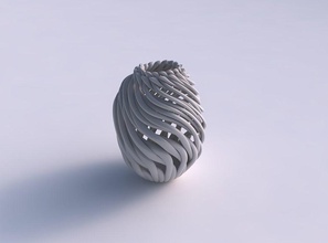vase ovale tordu muscle structure doux conseils ondulé maison décor 3d print model - Mito3D