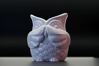 vaso coruja decoração casa pássaro escultura arte esculturas 3d print model - Mito3D