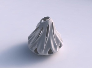 vase birne gestalten verdrehte glatt schneidet gedehnt ecke haus dekor 3d print model - Mito3D