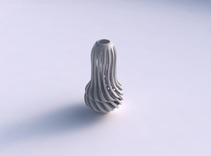 florero llanura retorcido músculo estructura amplio medio casa decoración 3d print model - Mito3D
