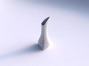 vaso inchado cravado triângulo pequeno horizontal seções prato decoração arquitetônico casa 3d print model - Mito3D