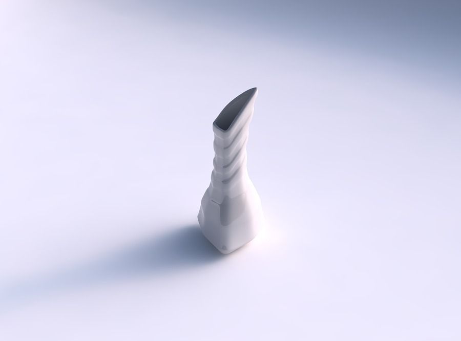 vaso gonfi battuto triangolo liscia orizzontale nastri casa il puffy a che liscio piatto arredamento architettonici la decorazione 3D print model - Mito3D