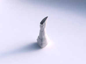 vaso gonfio picchiettato triangolo liscio nastri piatto arredamento architettonico decorazione casa 3d print model - Mito3D