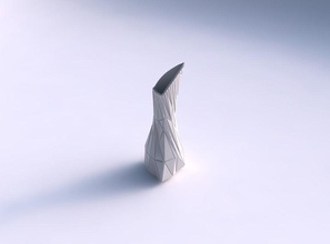 vase geschwollene tappered Dreieck twisted random Dreieck-Platten Haus Platten Dekor 3d print model - Mito3D