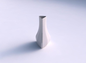 vaso inchado triângulo bandas uniforme vertical casa decoração 3d print model - Mito3D