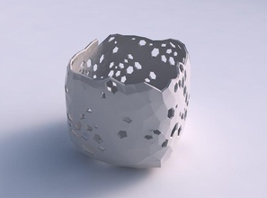 vazo kuadratik stumpy kristal cilt delikleri ev dekor 3d print model - Mito3D