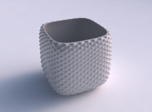 vaso quadrática stumpy grade piramides a casa grelha decoração 3d print model - Mito3D