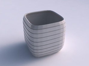 vaso quadratica tozzo rigido orizzontale ammaccature casa il difficile piatto arredamento architettonici la decorazione 3d print model - Mito3D