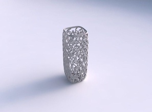 vase quadratic tall entangled lattice house decor 3d print model - Mito3D