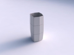 vase quadratic tall huge plates house decor 3d print model - Mito3D