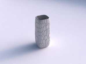 vase quadratic tall organic cells house decor 3d print model - Mito3D