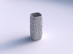 vase quadratique grand biologique bosses maison décor 3d print model - Mito3D