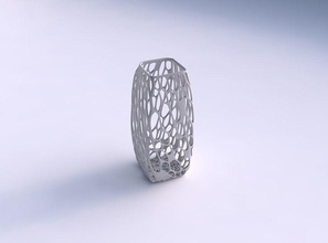 vaso retângulo torcida orgânica em forma de árvore a casa lattice prato decoração arquitetura 3d print model - Mito3D