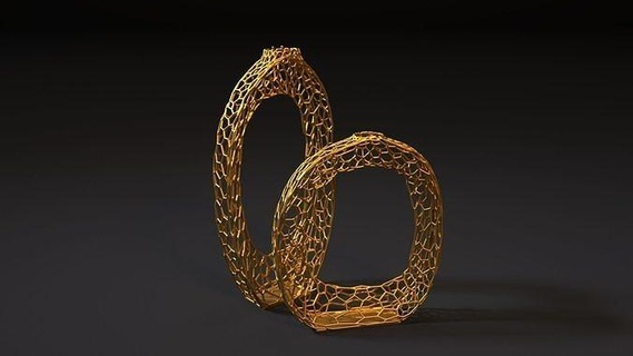 florero anillos hermoso voronoi seco madera decoración interior impresión Clásico Arte menaje geométrico casa moderno 3d print model - Mito3D