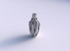 vase rose spikes intersection through cuts long neck house decor 3d print model - Mito3D