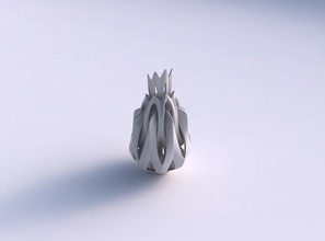 vase rose spikes überschneidung schneidet haus dekor 3d print model - Mito3D