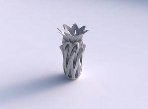 vase rose spikes intersection through cuts widened top house decor 3d print model - Mito3D