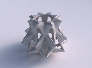 vase rose spikes glatt schneidet extrudiert gedrückt haus dekor 3d print model - Mito3D
