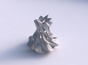 vase rose spikes glatt schneidet extrudiert verdrehte gedehnt haus dekor 3d print model - Mito3D