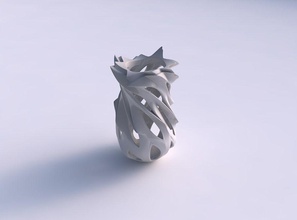 vase rose spikes kugelförmig glatt schneidet wellig haus dekor 3d print model - Mito3D
